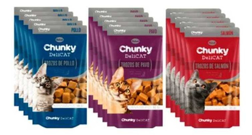 Chunky Deli Cat Surtidos Pack*10 80 Gr- Kg A $28000