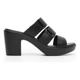 Sandalia Casual Mujer Negro Piel Plataforma 102922 Gnv®