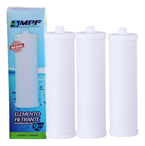 3 Refil Rosca P/ Filtro Branco Aqualimp Fpe02r  Caixa Dagua