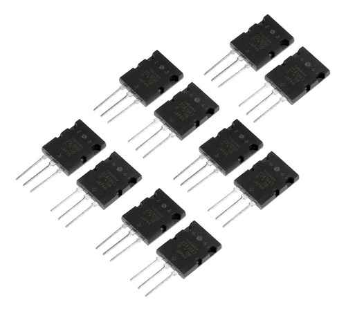 5 Pare Stransistor De Audio Combinado De Alta Potencia Negro