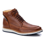 Bota Coturno Casual Masculino Moc Boots Elite Couro Premium