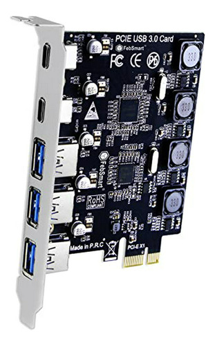 Tarjeta Pcie Usb 3.0 5 Puertos (fs-u3c2-pro)