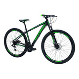 Mountain Bike Gts Pro M5 Blade Aro 29 19  21v Freios De Disco Mecânico Câmbios Shimano Cor Preto/verde