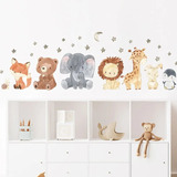 Sticker Decorativo Para La Pared Cartoon Animales De Africa