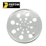 Tampa Para Ralo Fertak Redonda 10cm Inox C/ Abre Fecha 7094