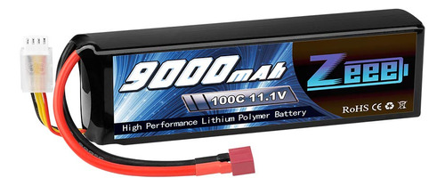 Bateria Lipo Zeee 11.1v 3s 100c 9000mah Deans Conector Soft 