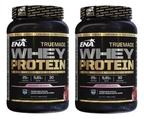 Combo 2 Truemade Whey Protein Ena 4lb Concentrada Isolada