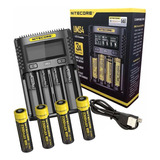 Cargador Ums4 Usb Nitecore Display De Estado Con Baterías