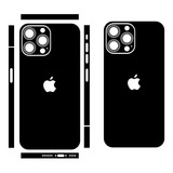 Skin iPhone 13 Pro Max Decorativo Tipo Negro Mate 2pzs