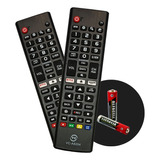 Kit 2 Controle Remoto Universal Compátivel Tv LG Smart