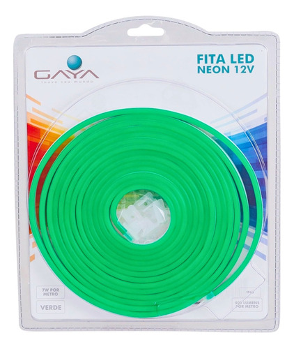 10m Mangueira Led Neon 7w Por Metro Verde 12v 400lm Gaya