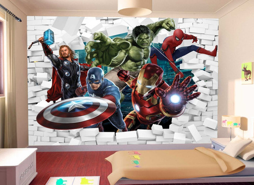 Adesivos Decorativo Infantil Heróis Marvel 3,08 X 2,26