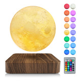 Lámpara De Luna Levitante 3 Colores, Impresión 3d, Luz Magné