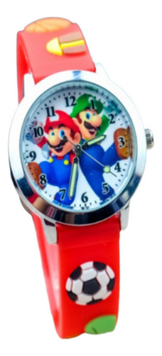 Reloj Super Mario Bros Para Niños Y Niñas Rojo Juguete
