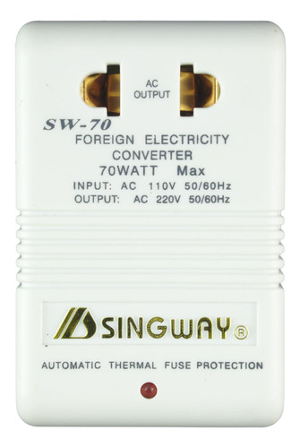 Elevador De Voltaje 110vac A 220vac 25w Singway Sw-70