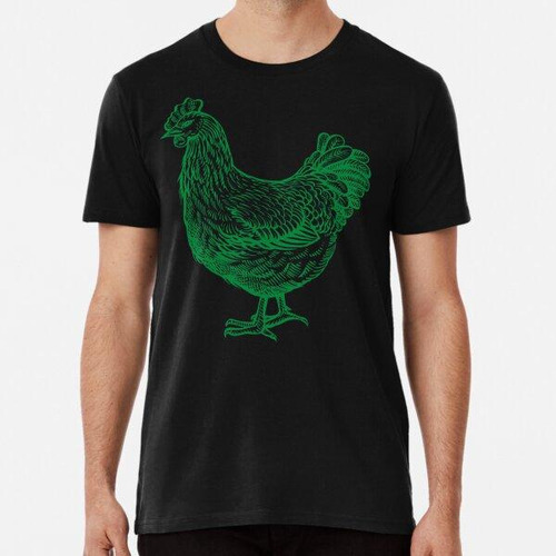 Remera Gallina De Granja -diseño En Color Verde- Algodon Pre