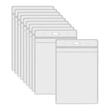 Pack 100 Porta Credenciales Transparente Perforación Vertica