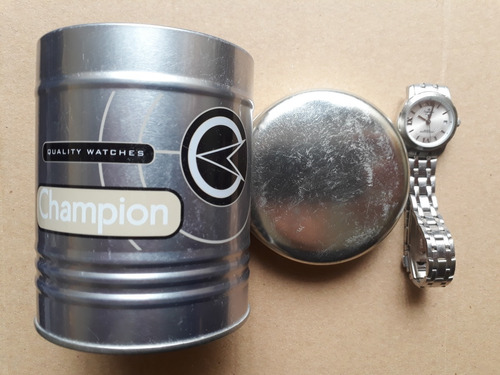 Relógio Champion Steel Quartz Water Resistant (prateado)