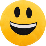 Almofada Bordada De Pelúcia Emoji/tamanho: 45 Cm X 45 Cm Cor Várias Desenho Do Tecido Feliz