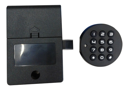 Cerradura Tirador Digital Seguridad Para Cajon Mueble Negro 