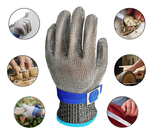 Guantes De Carnicero De Acero Inox. Resistentes A Cortes