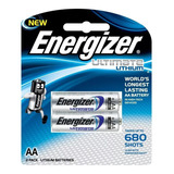 Pila Aa X2 Lithium Litio Energizer Ultimate + Rendimiento