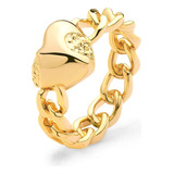 Wearon Anillo De Eslabones De Cadena De Oro Para Mujer, Chap