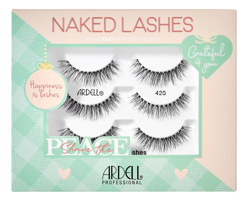 Ardell Naked Lashes 420 Holiday - Juego De Regalo De 3 Pare.