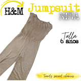 Jumpsuit H&m Dorado Metálico Niña. La Segunda Bazar 