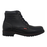 Botas Levis Negras Hombre Piel 210806 Crocker Originales