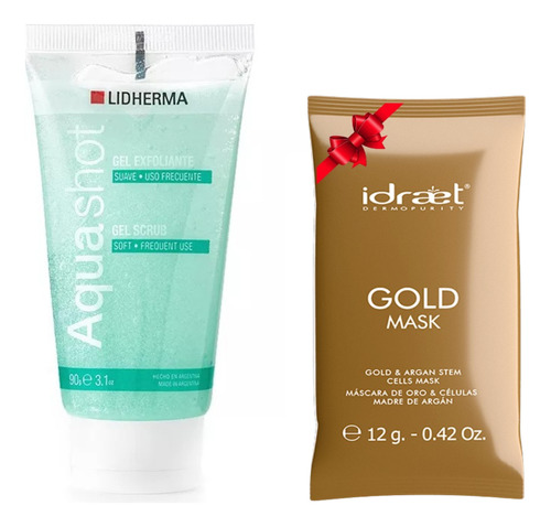 Lidherma Aquashot Gel Scrub Facial Suave Pomo 90gr + Regalo