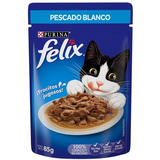Alimento Gato Sobre Purina Felix Adulto Pescado Blanco85g Np