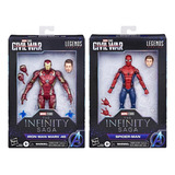 2x Marvel Legends Infinity Saga Iron Man Mark 46 Y Spiderman