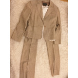 Traje Sastrero Lino  Importado Bcbgmaxazria Y Camisa Zara Xs