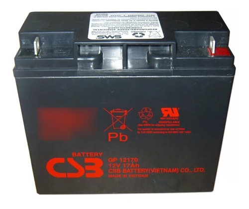 Bateria 12v 17ah Csb Gp12170 No Break Apc Sms 