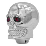 Perilla Cromada Calavera Con Luz En Ojos Rojo