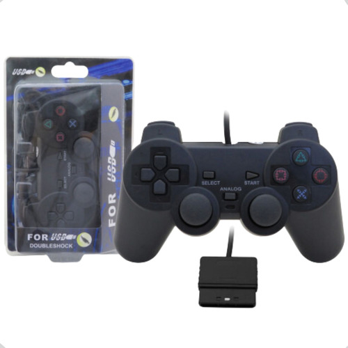 Controle Para Playstation 2 Com Fio Manete Ps2/ps1 - Kap-2uy