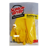 Guante Para Limpieza Satinado Color Amarillo Scotch Brite #7