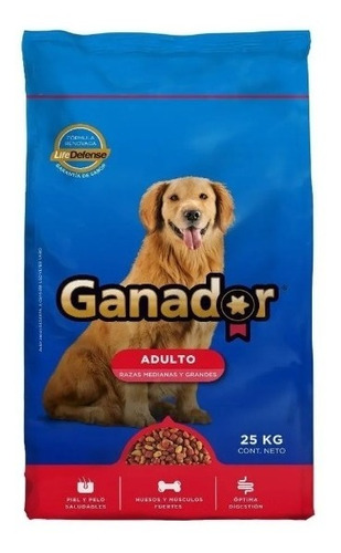 Ganador Adulto 25kg. Croqueta Alimento Perro Todas Las Razas