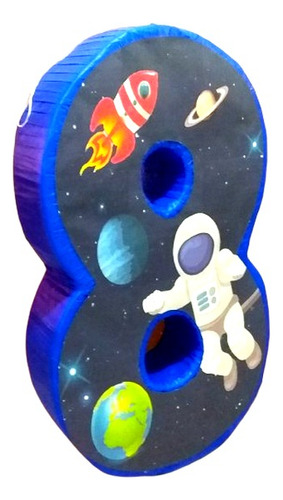 Piñata Numero 8 Planeta Astronauta Universo Nave Espac 1mtro