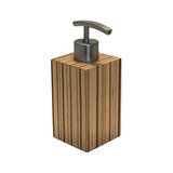 Set De Baño Dispenser Madera Retro 70´s Válvula De Acero