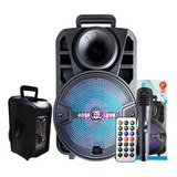 Caixa De Som Alto Bluetooth Led Amplificada 1000w Pmpo E Mic