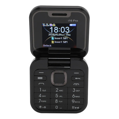 Flip Phone, Mini 2g Flip Cell Phone 2 Tarjeta Sim Teléfono Celular Para Personas Mayores Con Linterna Led, Cámara Trasera Hd, Radio Fm, Lista Negra,