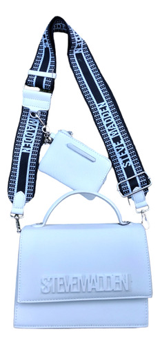 Bolsa Steve Madden Original Blanca Con Monedero Casual Dama