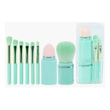 Set Pinceles De Maquillaje 8 En 1 Esponja Y Brocha De Polvos