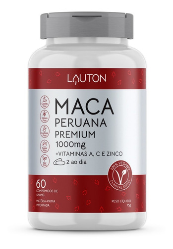 Maca Peruana Plus 1000mg 60 Tabs Lauton Nutrition