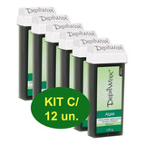 Kit 12 Ceras Depilatórias Roll-on Algas 100 G Depilwax