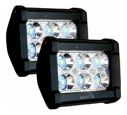 Faro Dually 6 Led Cuadrado Auxiliar