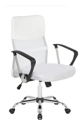 Silla De Escritorio Morshop S12  Blanca Con Tapizado De Mesh