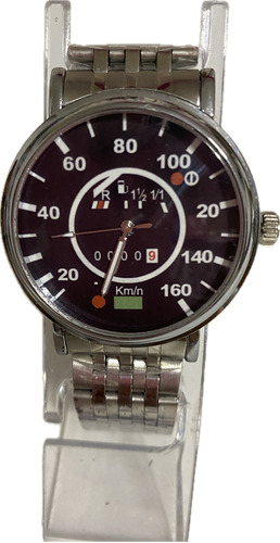 Reloj Velocimetro Vw Acero Inox Plata Reflex 1c Estuche 